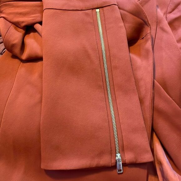 Ramy Brook Rachel Zip Sleeve Single Button Blazer in Cinnamon 6 - Picture 10 of 13